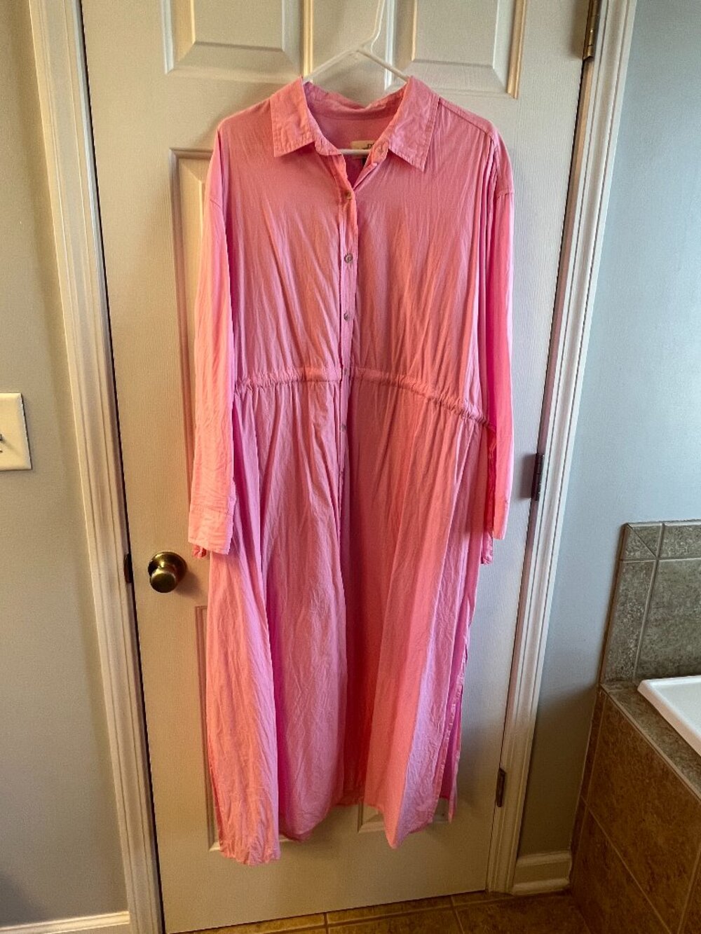 Universal Thread Long Sleeve Cinch Waist Maxi Shirtdress
